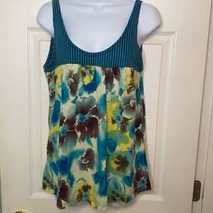 725 Originals Turquoise Floral Top